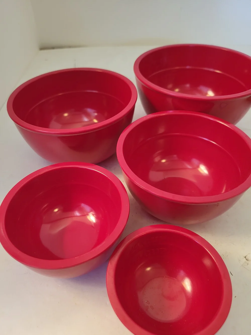 5pc Red Melamine Nesting Measuring Cup Set 1/8-2 Cup